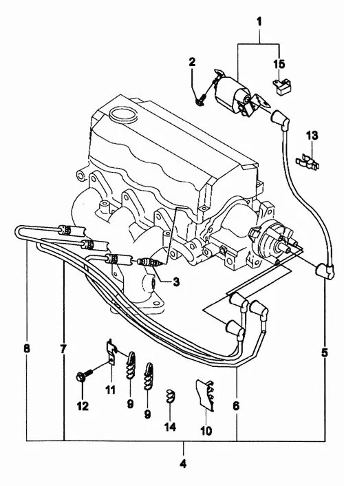 Последовательность подключения зажигания дэу матиз Система зажигания Matiz (Чертеж № 140: список деталей, стоимость запчастей)