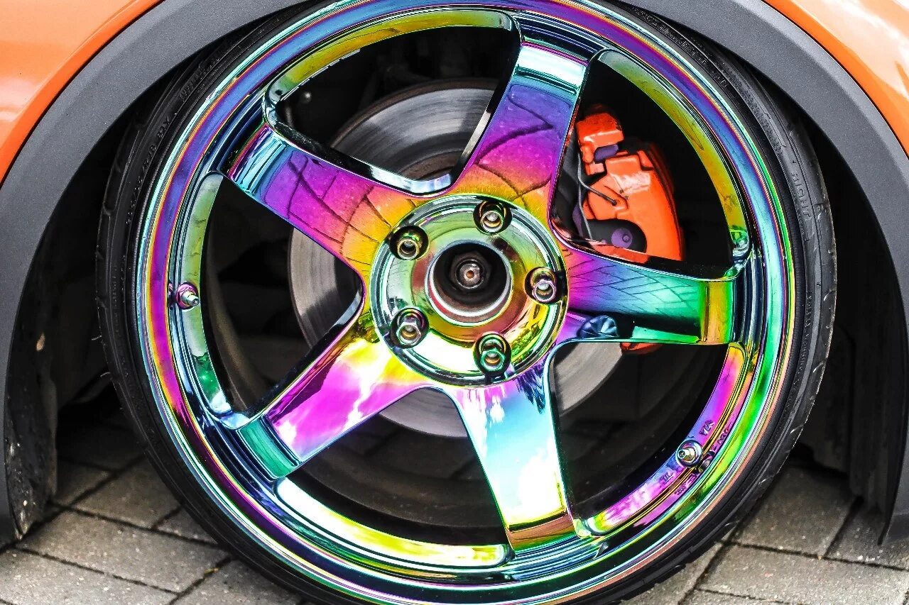 Посмотреть диски на машине как выглядят NeoChrome Mania! Wheel set 2016. - Honda Civic 5D (8G), 1,8 л, 2008 года колёсны