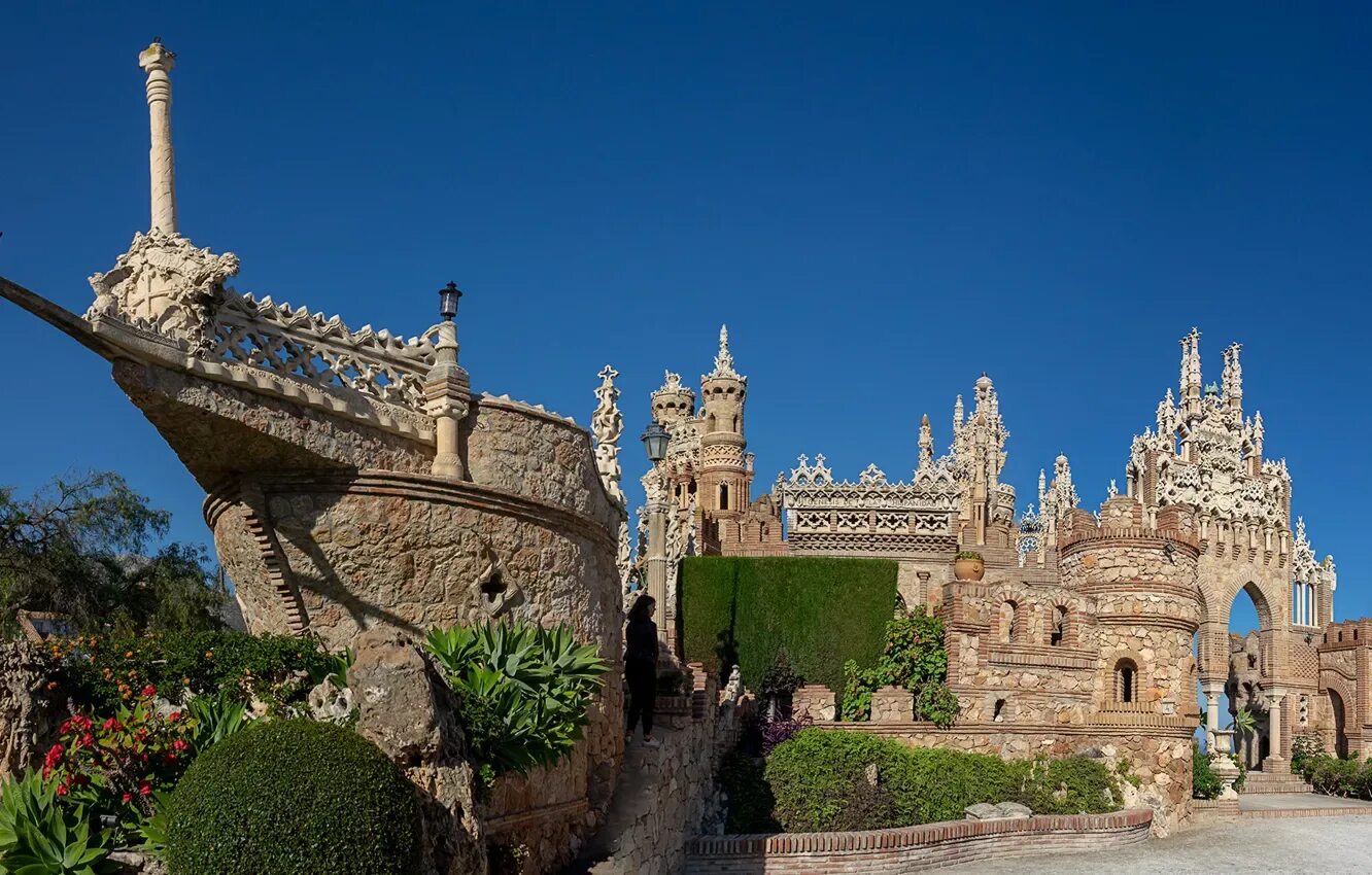 Посмотреть фото и достопримечательности Wallpaper castle, architecture, Spain, Spain, Benalmádena, Castillo de Colomares