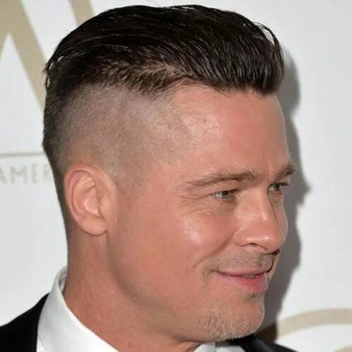 Посмотреть фото стрижка Brad Pitt Fury Haircut - Disconnected Undercut Fury haircut, Brad pitt fury hair