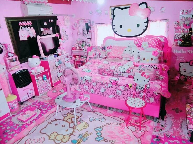 Посмотреть комнаты фото Hello kitty room Hello kitty bedroom, Hello kitty rooms, Hello kitty house