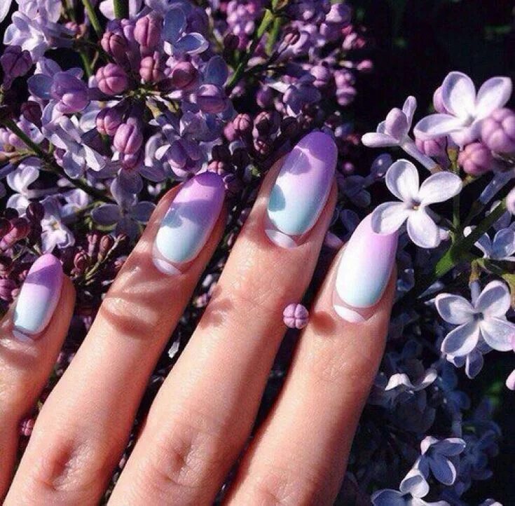 Посмотреть маникюр ногтей фото 10 couleurs de vernis à adopter cet automne Nail designs spring, Purple ombre na