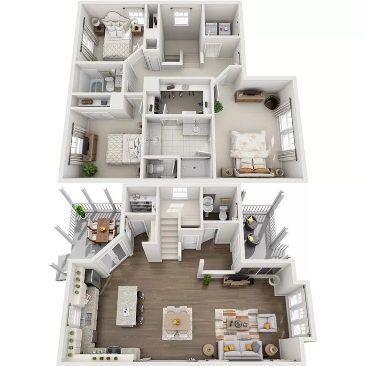 Посмотреть планировку дома Korean Apartment Floor Design