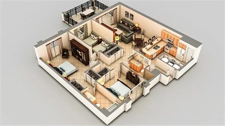 Посмотреть планировку дома I Will Do 3d Floor Plan In 3dmax Vray High Quality