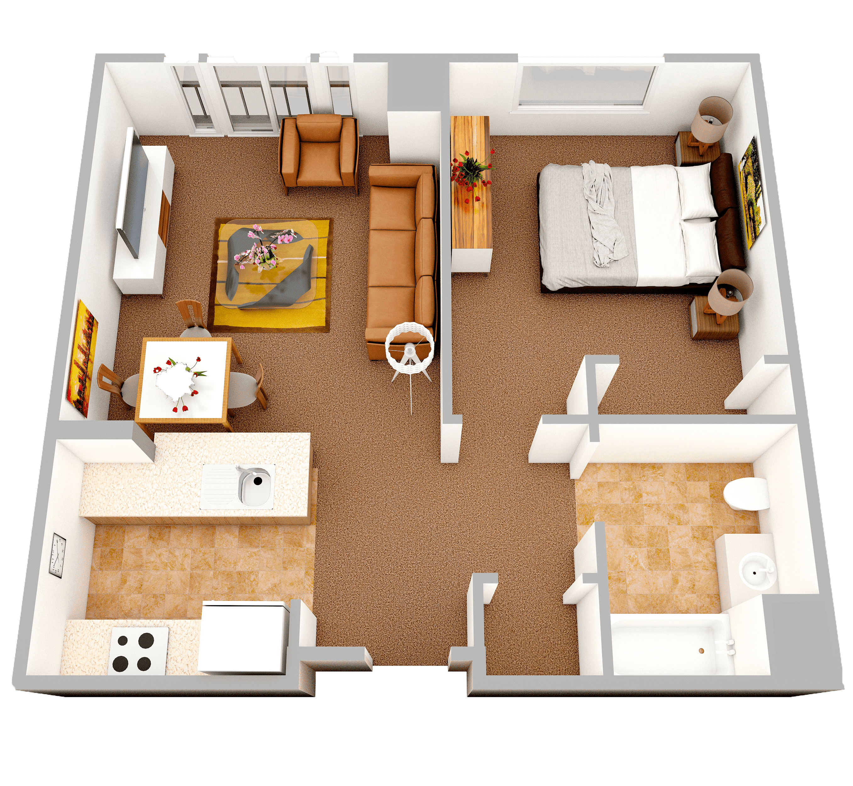 3d Floor plans on the basic of 2d blue print. :: Behance