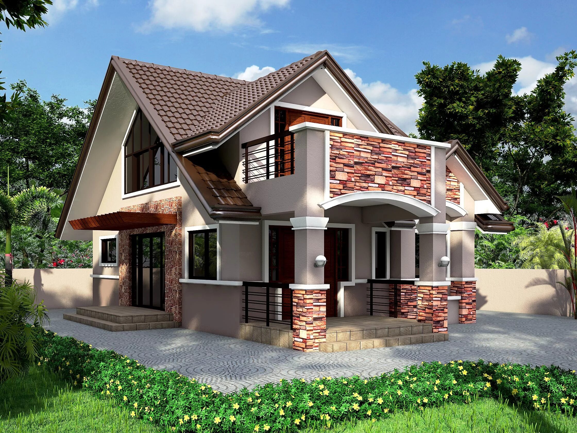 Посмотреть проекты домов фото attic3d3 Bungalow house design, Modern bungalow house, Philippines house design