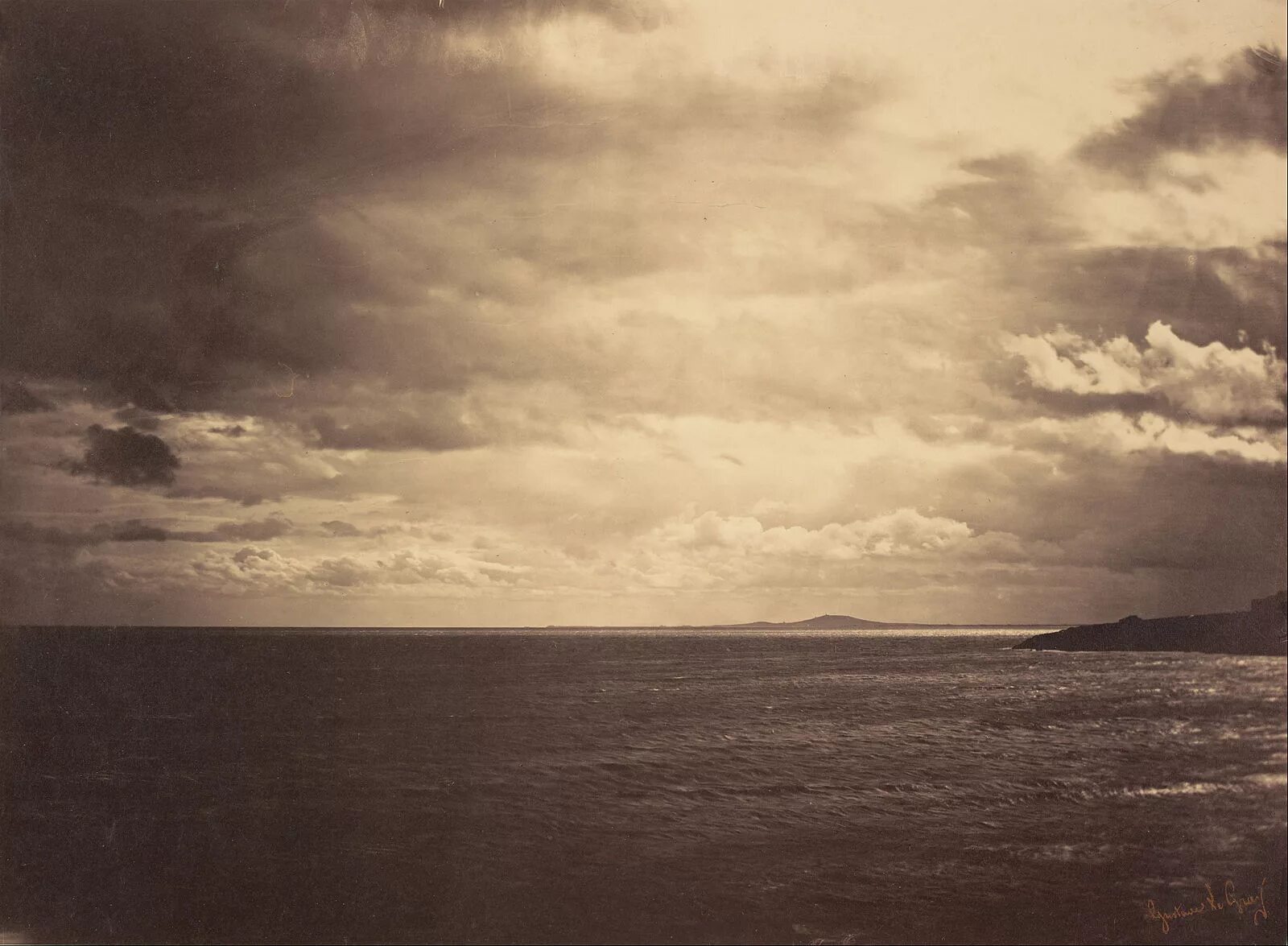 Посмотреть старые фото в облаке File:Gustave Le Gray (French - Cloudy Sky - Mediterranean Sea (Ciel Charge - Mer