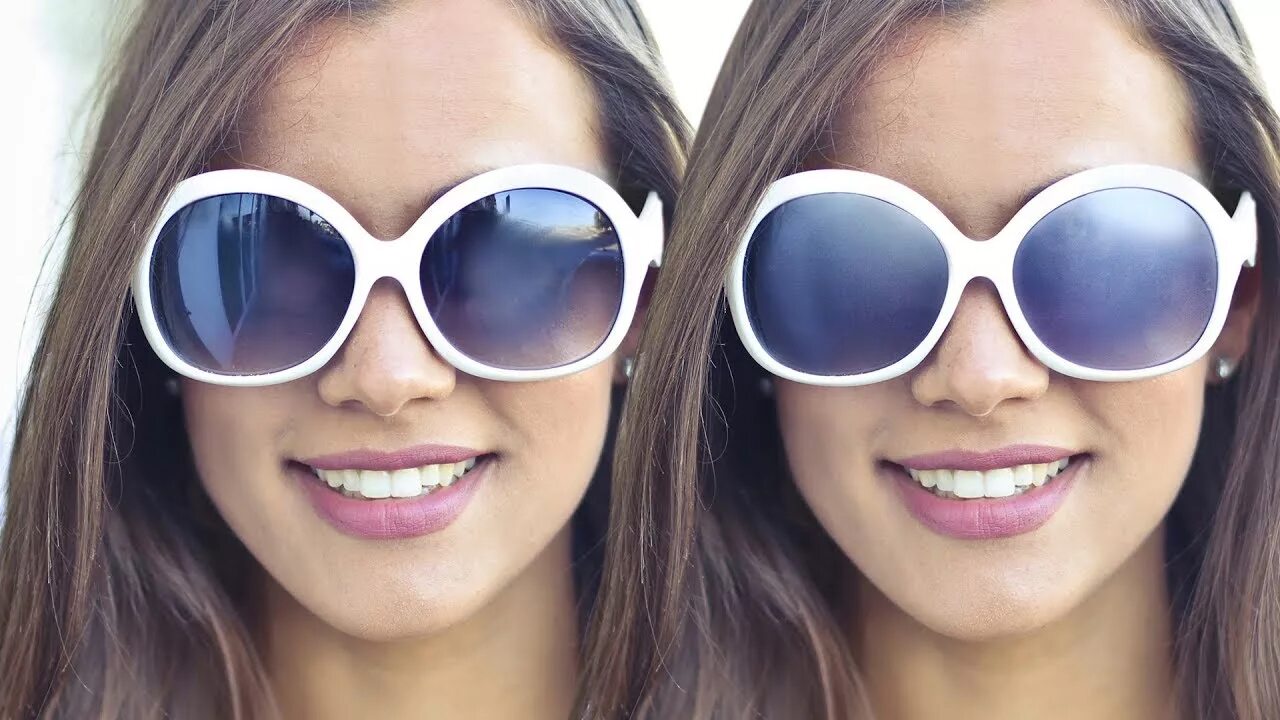 Поставить очки на фото онлайн How to Remove Reflections from Sunglasses in Photoshop - YouTube