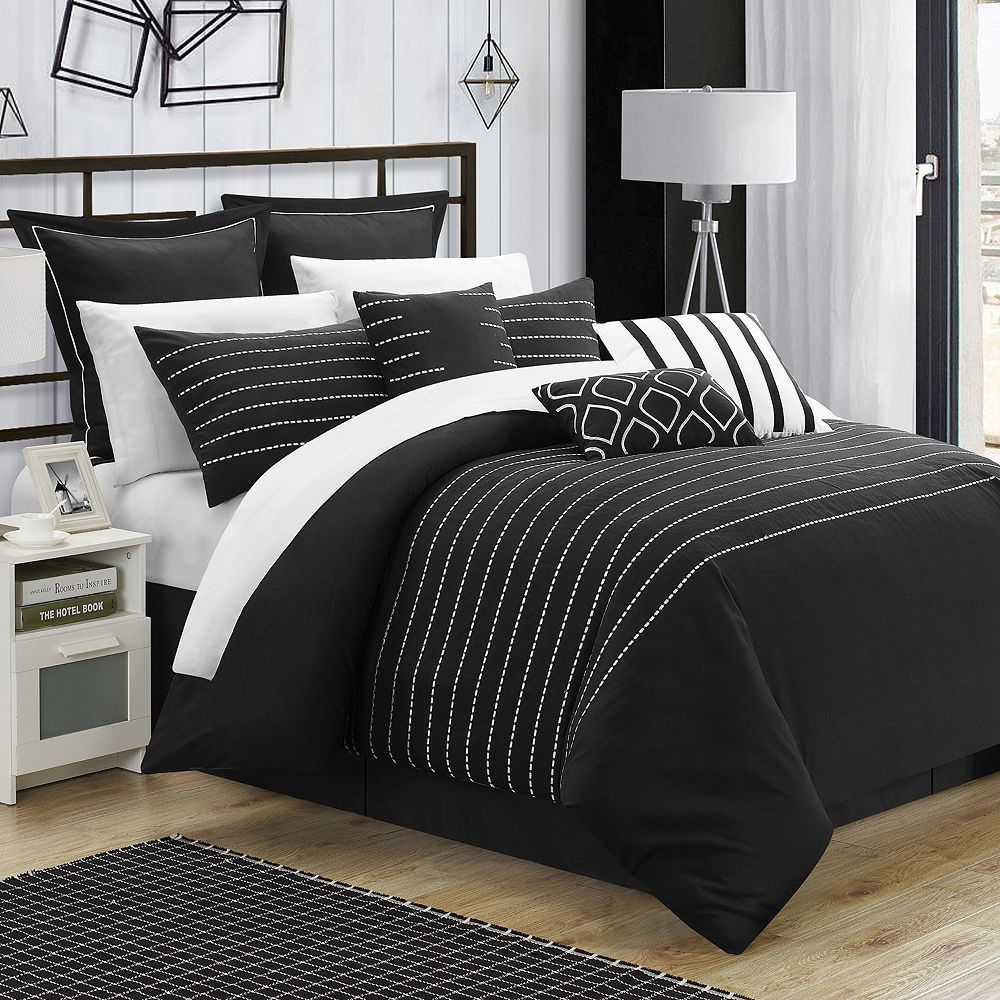 Постельное белье интерьере спальни Chic Home Brenton 9-pc. Comforter Set Comforter sets, Bed design, Bedding sets