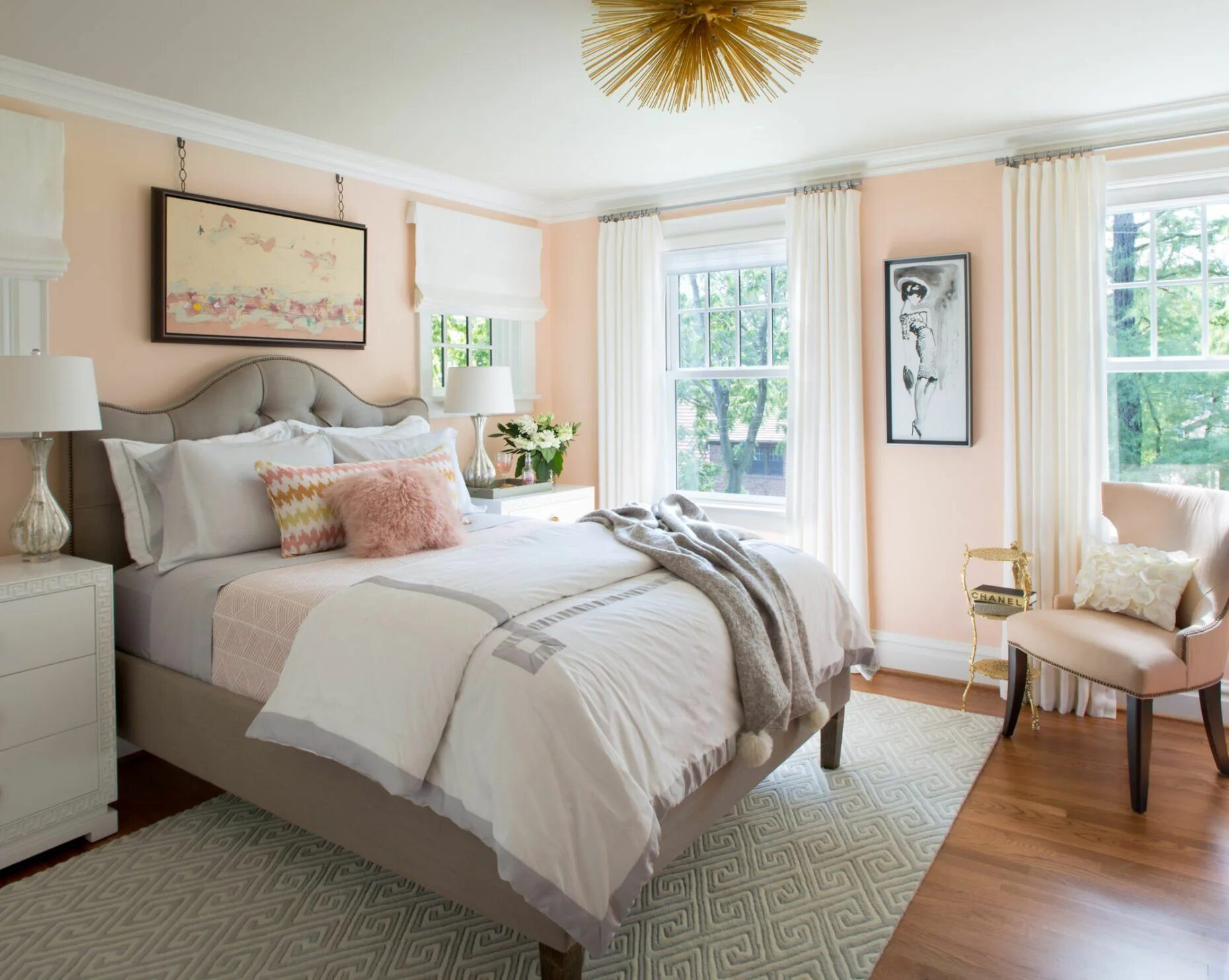 Постельные цвета в интерьере спальни Blush Pink + Happy Galentine's Day Centsational Style Peach bedroom, Bedroom mak