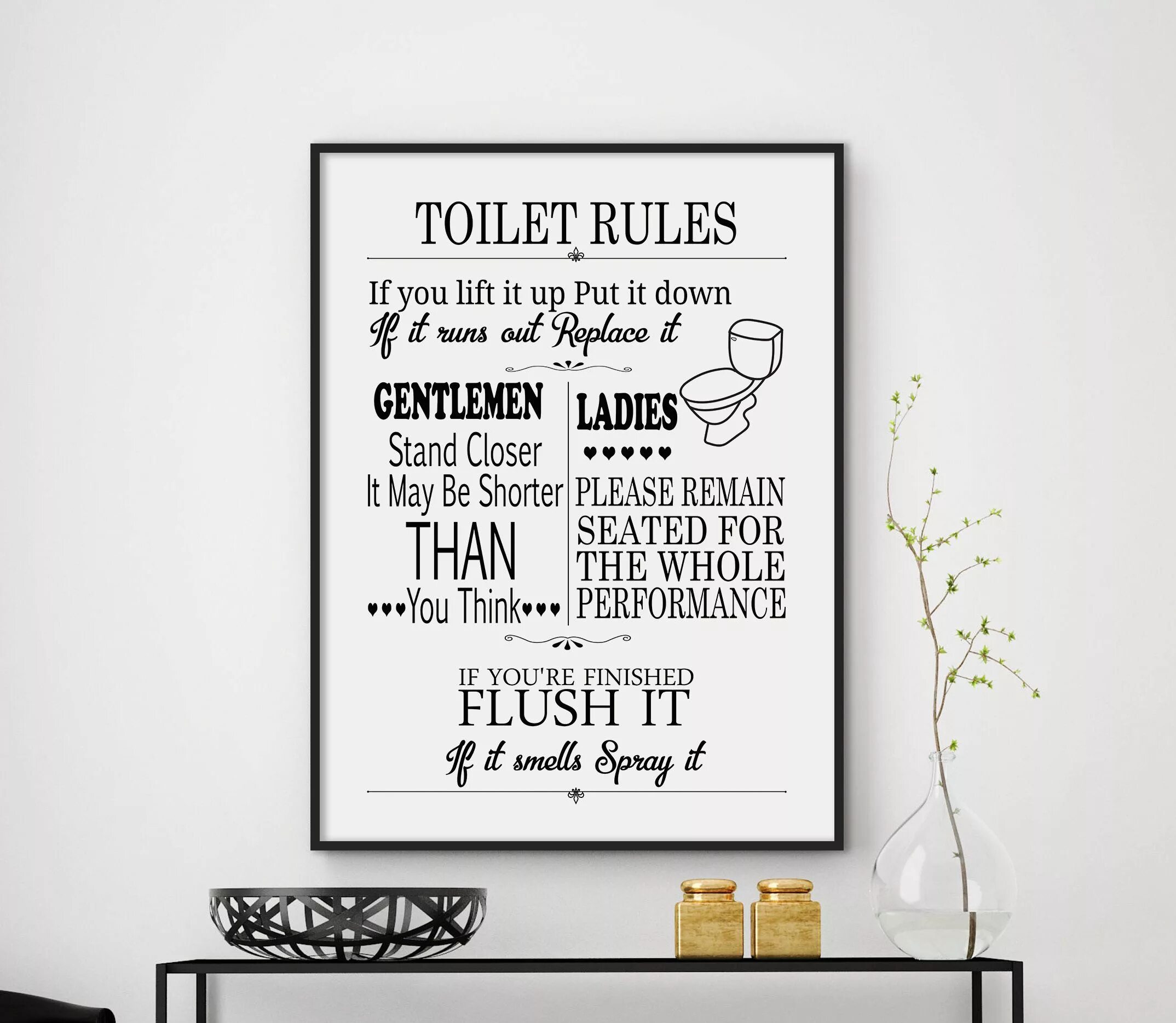 Постер для туалета фото Toilet Rules, Bathroom Rules, Toilet Sign, Toilet Rules Sign, Toilet Print, Bath