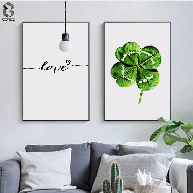 Постеры для интерьера на стену спб Nordic Fresh Wall Art Posters and Prints Minimalism Leaf Canvas Painting Picture