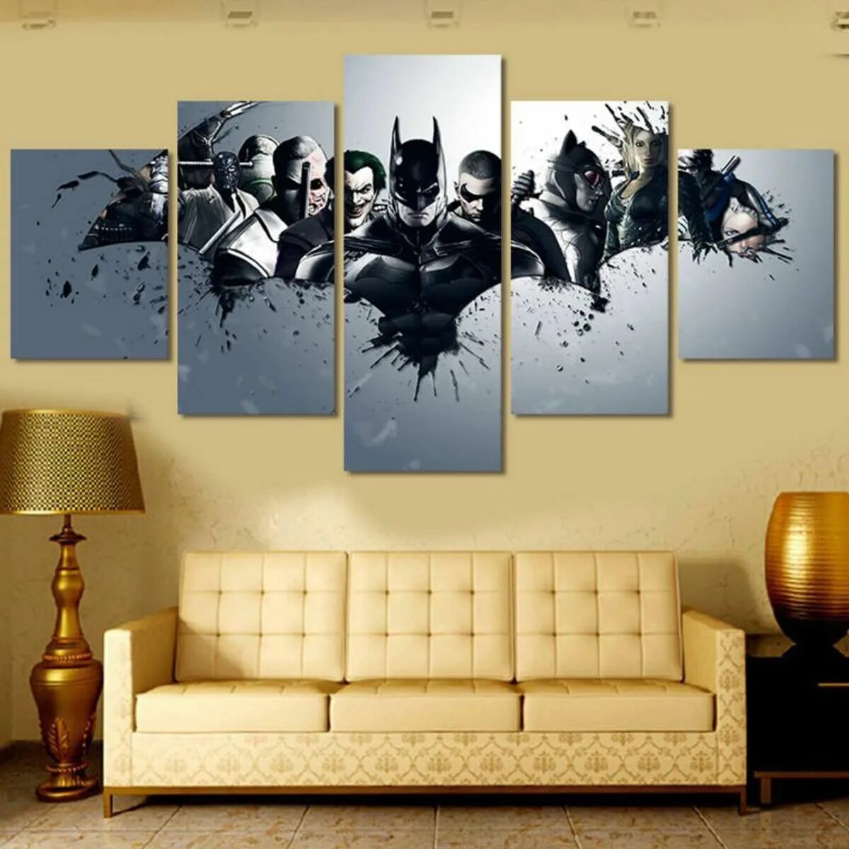 Постеры модульные для интерьера на стену Living room Canvas art wall decor, Batman wall art, Wall canvas painting