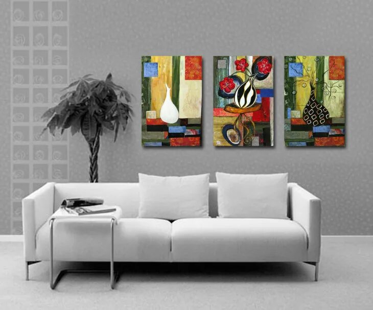 Постеры модульные для интерьера на стену Free shipping printed three picture posters modern oil painting on canvas fantas