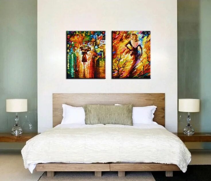 Постеры на стену для интерьера в спальню Bedroom Wall Art Painting Best of Bedroom Decorated Knife Paint Landscape Abstra