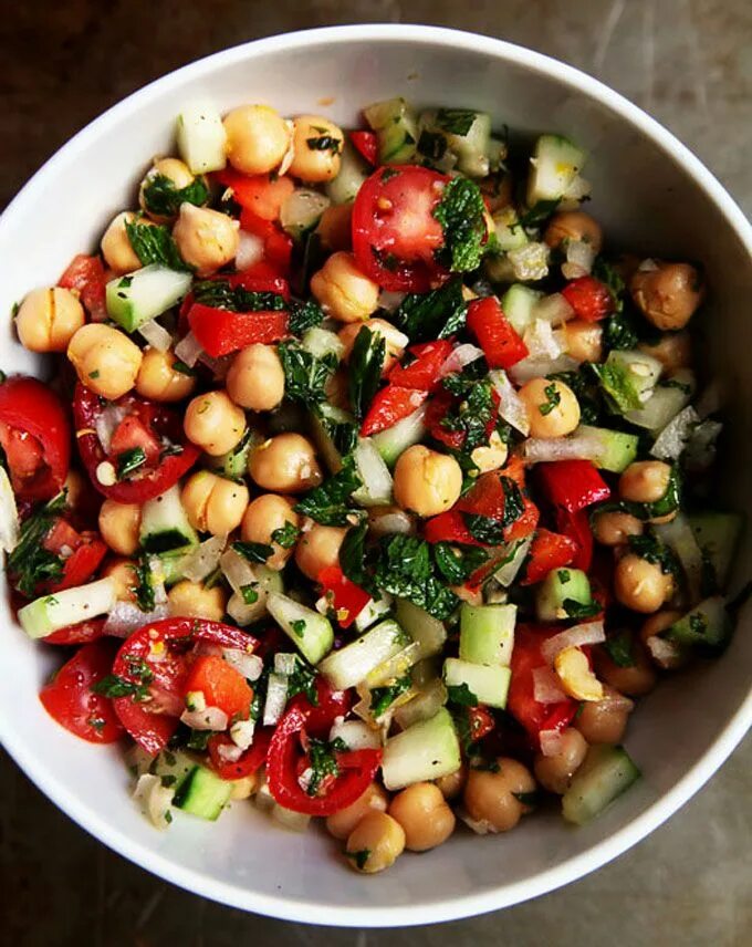 Постные салаты рецепты с фото простые Summer Chickpea Salad Kitchen Explorers PBS Food Mint recipes, Vegetarian recipe