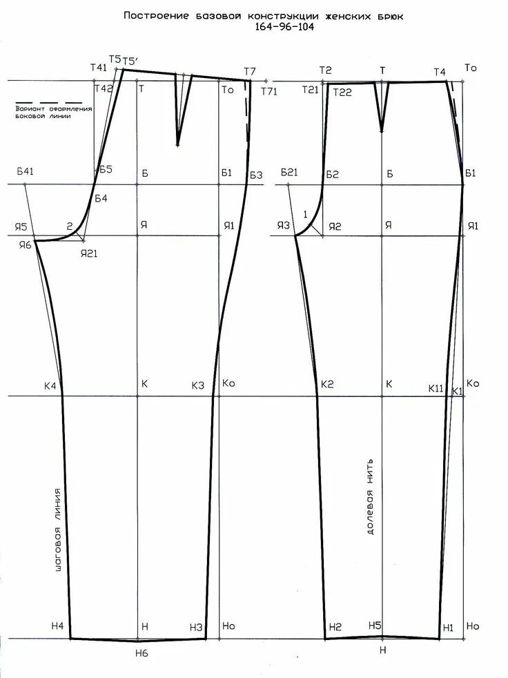 Построение брюк женских пошагово базовой выкройки Построение выкройки брюк пошагово, как сделать выкройку брюк своими руками, поша