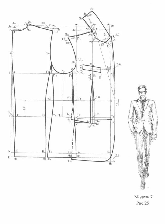 Построение чертежа выкройки мужского пиджака Разработка конструкции мужского пиджака и мужских брюк Выкройка куртки, Мальчики