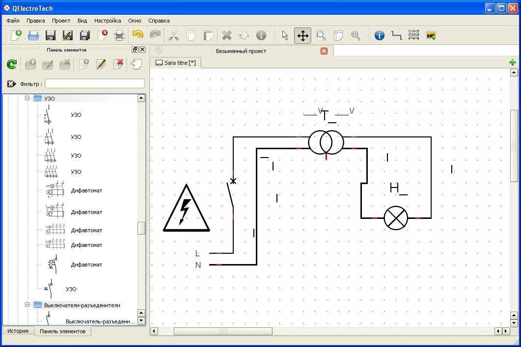 Построение электросхемы Создать электрическую схему HeatProf.ru