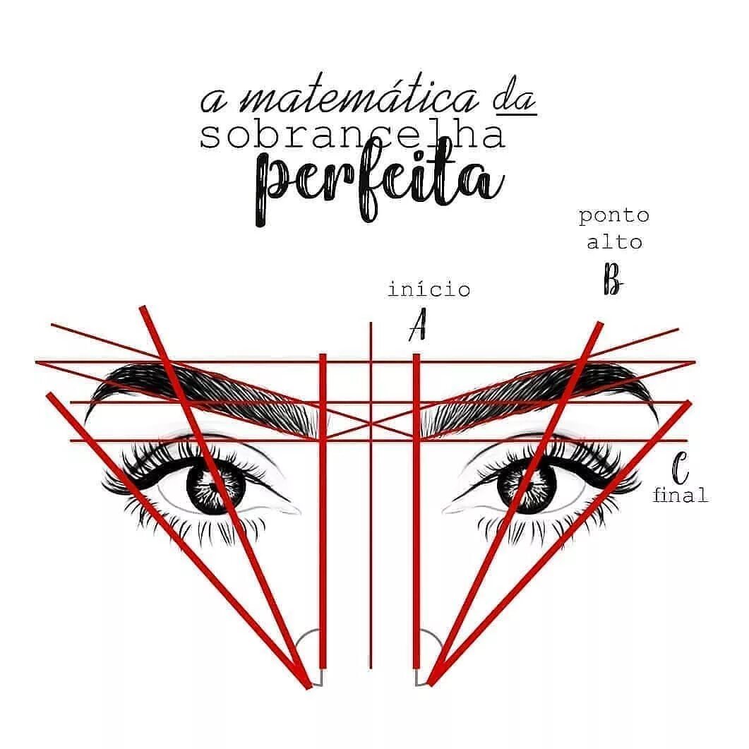 Построение эскиза бровей в перманентном макияже Designer Store ❤ on Instagram: "Aprenda a matemática da sobrancelha!" Tutorial d