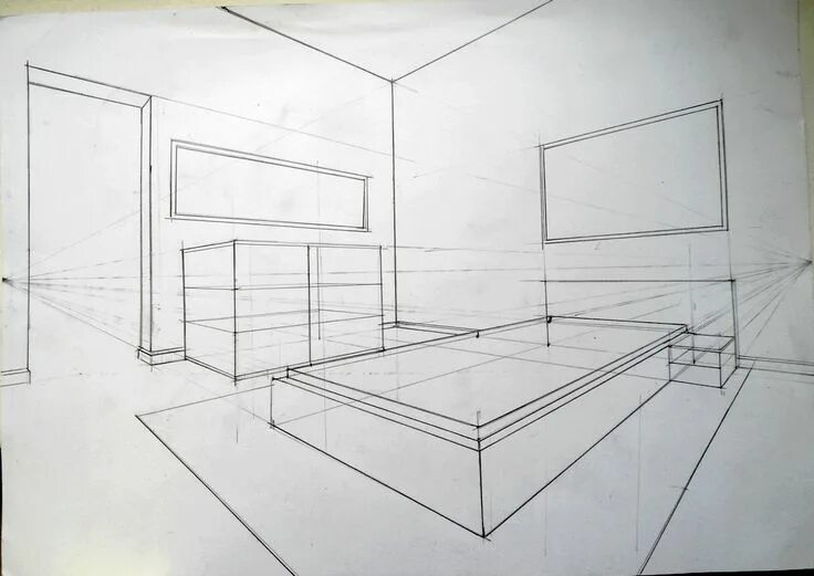 Построение интерьера комнаты Pin on sketch idea Perspective drawing, Room perspective drawing, Perspective dr