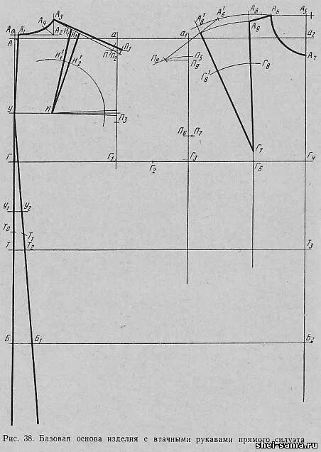 Построение мужской выкройки основы плечевого изделия Измерения необходимые для построения чертежа женской плечевой одежды фото Shkola