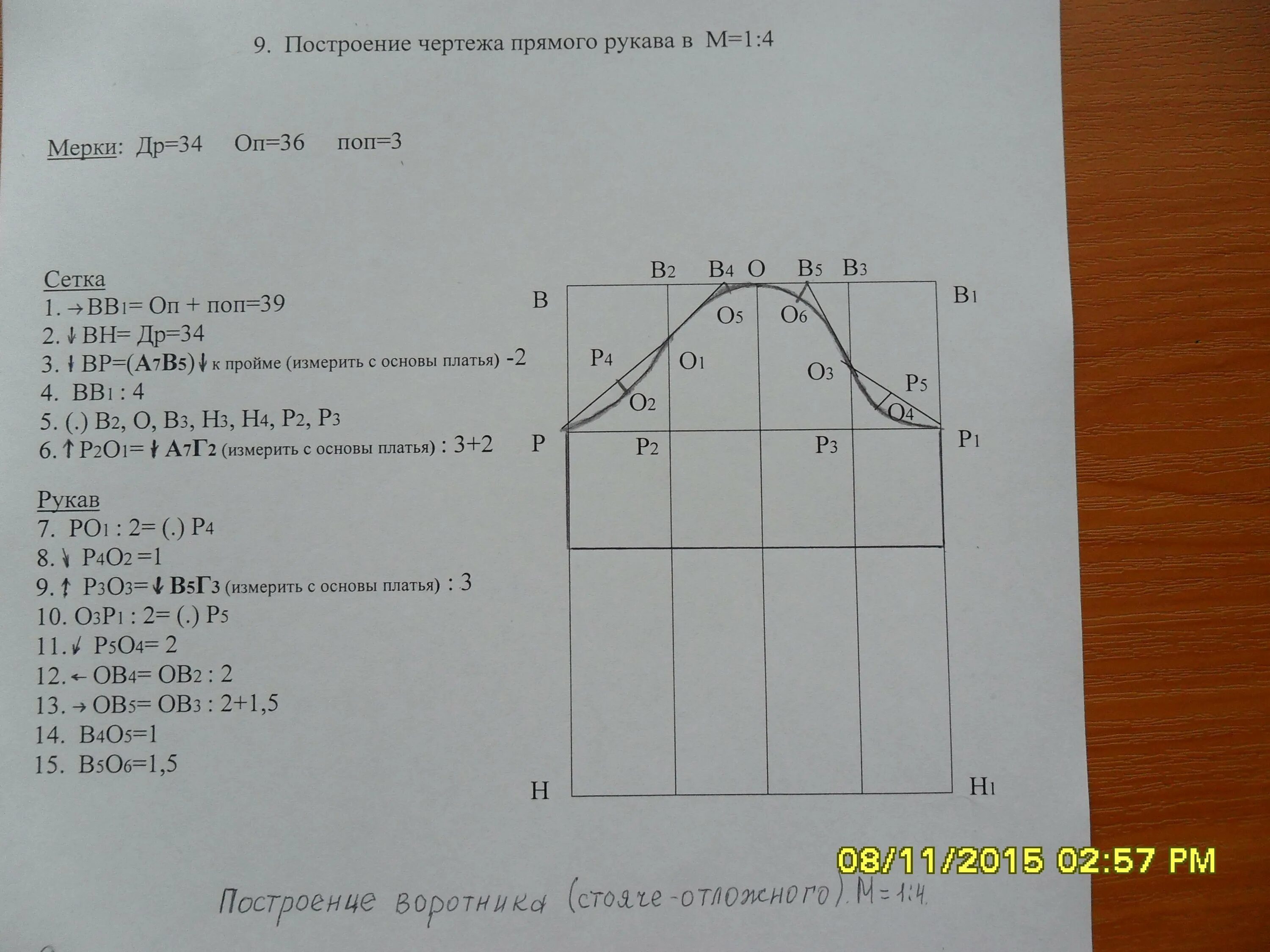 Построение рукава по пройме простой способ выкройки Лекало рукава - Базовая выкройка одношовного рукава.