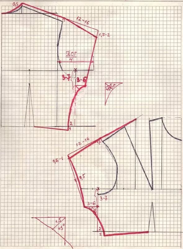 Построение спущенного рукава на выкройке основе чертеж Модное шитьё, Выкройки, Шитье