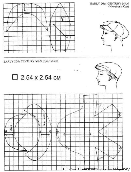 Построение выкройка мужской кепки уточка с козырьком выкройки одежды Записи в рубрике выкройки одежды Дневник orhideya6868 : LiveInte