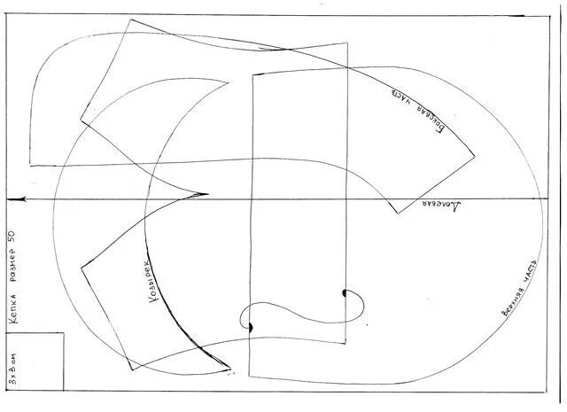 Построение выкройка мужской кепки уточка с козырьком Pin on шитье Cap patterns, Cloche hat pattern, Fashion sewing pattern