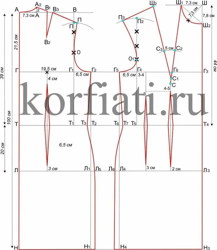 Построение выкройки 54 размера женской Построение выкройки лифа sgafest.ru Dikiş patronu, Dikiş patronları, Dikiş