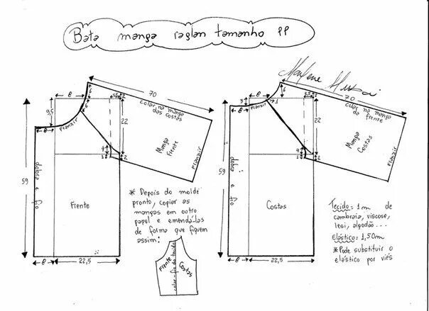 Построение выкройки блузки с рукавом пошагово Fără denumire Выкройки, Шитье, Блузки