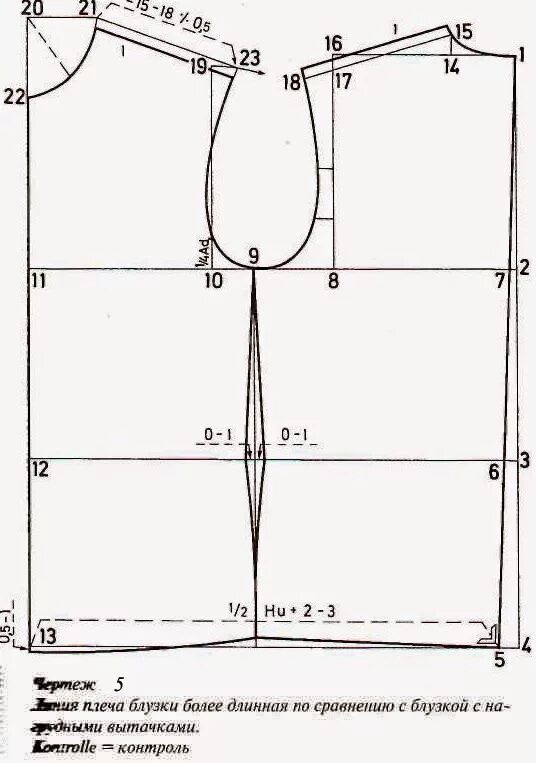 Построение выкройки блузки с рукавом пошагово В моде, которая должна быть функциональной, элегантной и удобной, блузки играют 