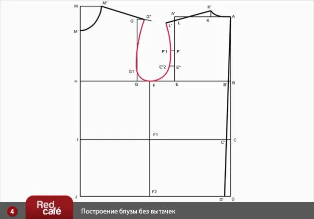 Построение выкройки блузки с рукавом пошагово Построение блузы без вытачек Moldes, Blusas, Costura