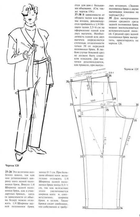 Построение выкройки брюк для полных Выкройка брюк, Выкройки, Шитье
