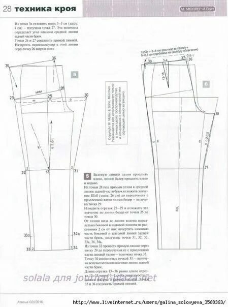 Построение выкройки брюк из трикотажа Женские брюки - техника кроя, моделирование Интересный контент в группе Кройка и