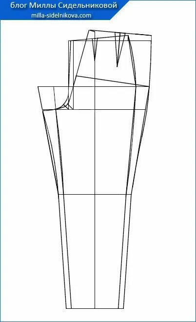 Построение выкройки брюк паукште Основа женских брюк. Выкройка основы женских брюк. Построение. Чертёж Блог Миллы
