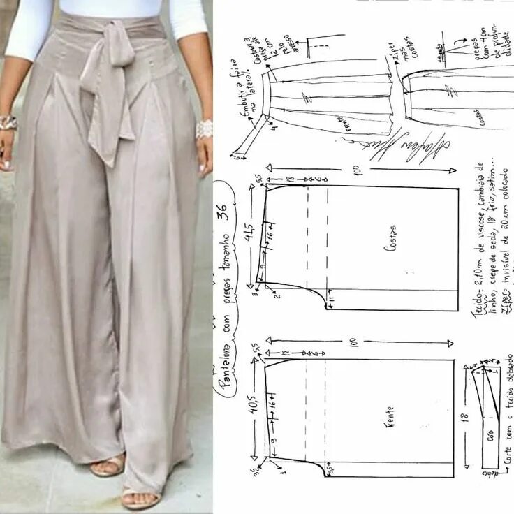 Построение выкройки брюк женских палаццо 2,190 отметок "Нравится", 19 комментариев - Irina Golubeva (@shitsamoi) в Instag