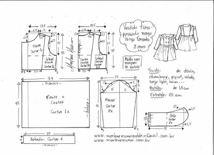 Построение выкройки детской одежды Pin de Alex en одежда для детей Patrones de costura niño, Patrón de costura de b