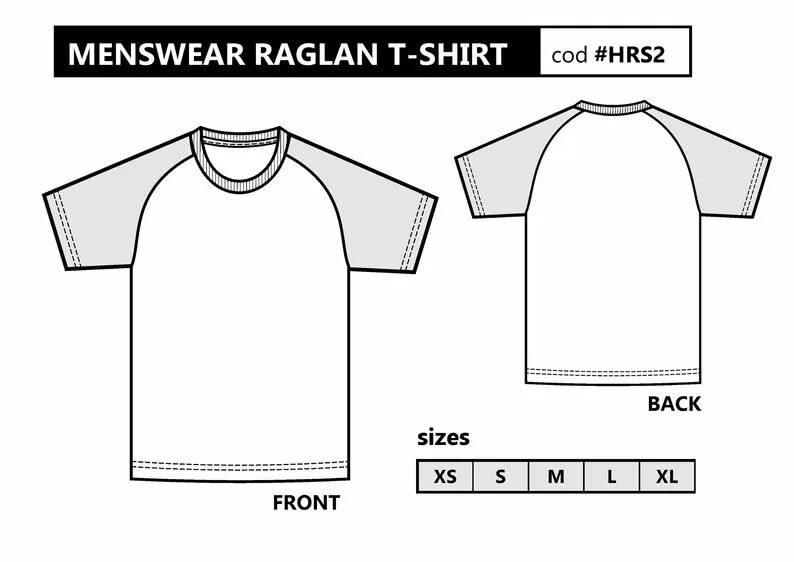 Построение выкройки футболки оверсайз мужской T-shirt for MEN - PDF Sewing Pattern / Raglan sleeve T-shirt for men: from Xs to