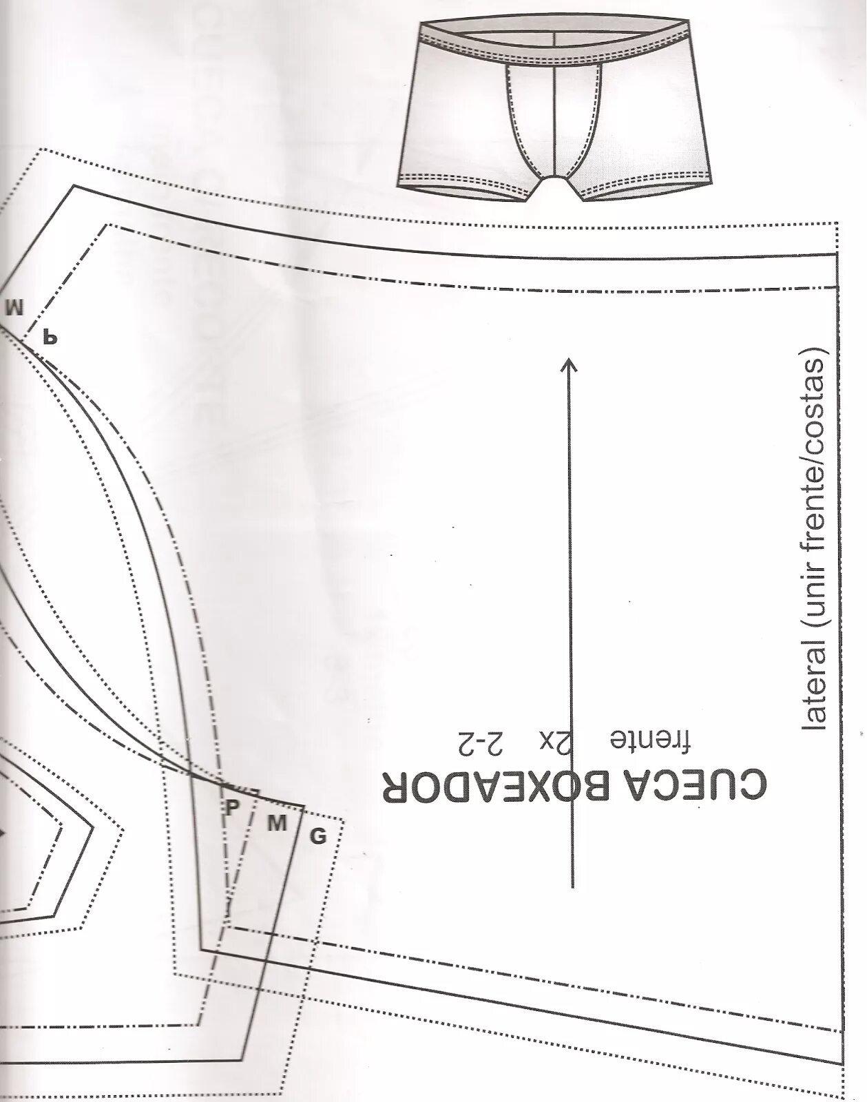 Построение выкройки мужских боксеров Pin en Molde e modelos para lingeries