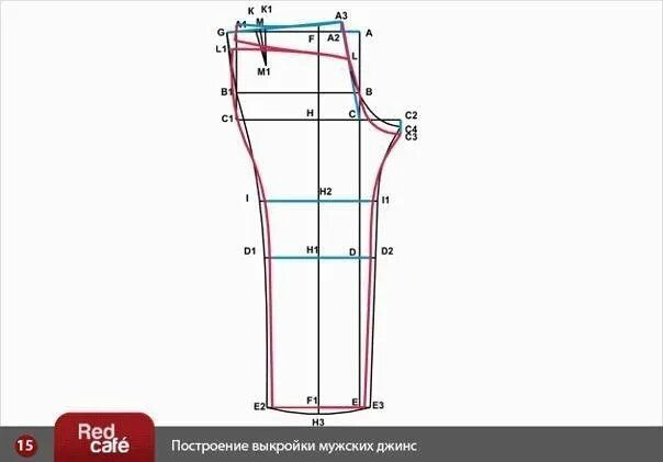 Построение выкройки мужских джинс Модное шитье - Разное OK.RU Выкройки, Мужские джинсы, Разное