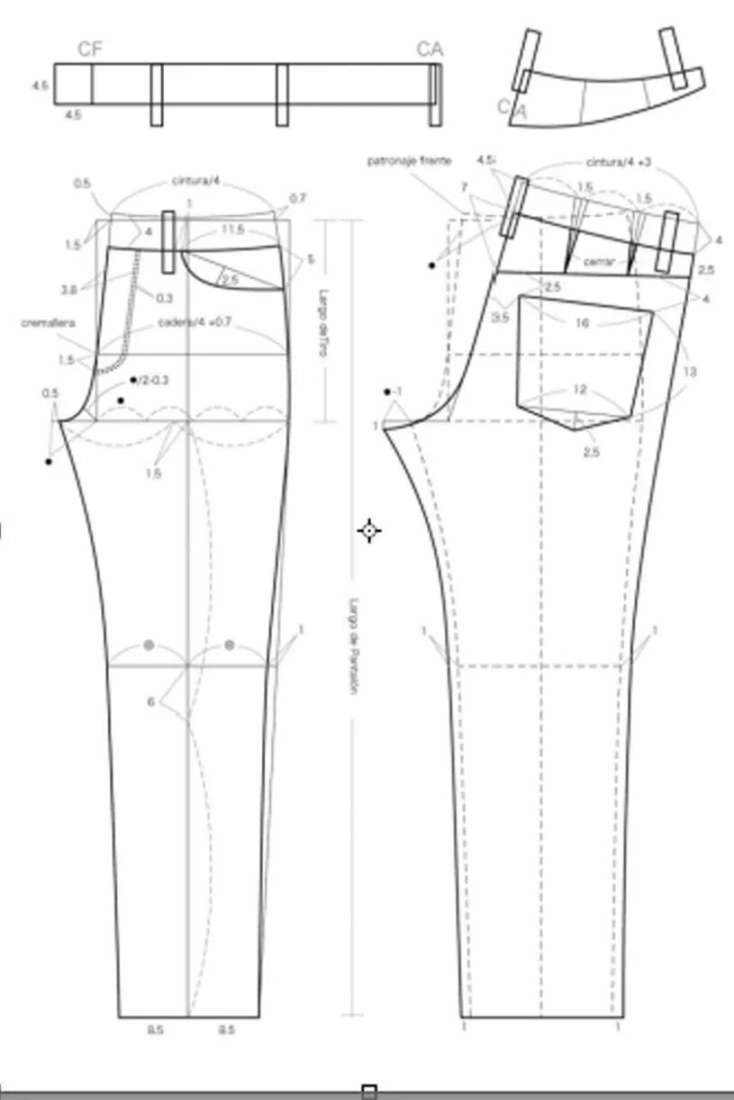 Построение выкройки мужских джинс Kho công thức cắt may công nghiệp Công thức cắt may quần jean ,công thức may áo 