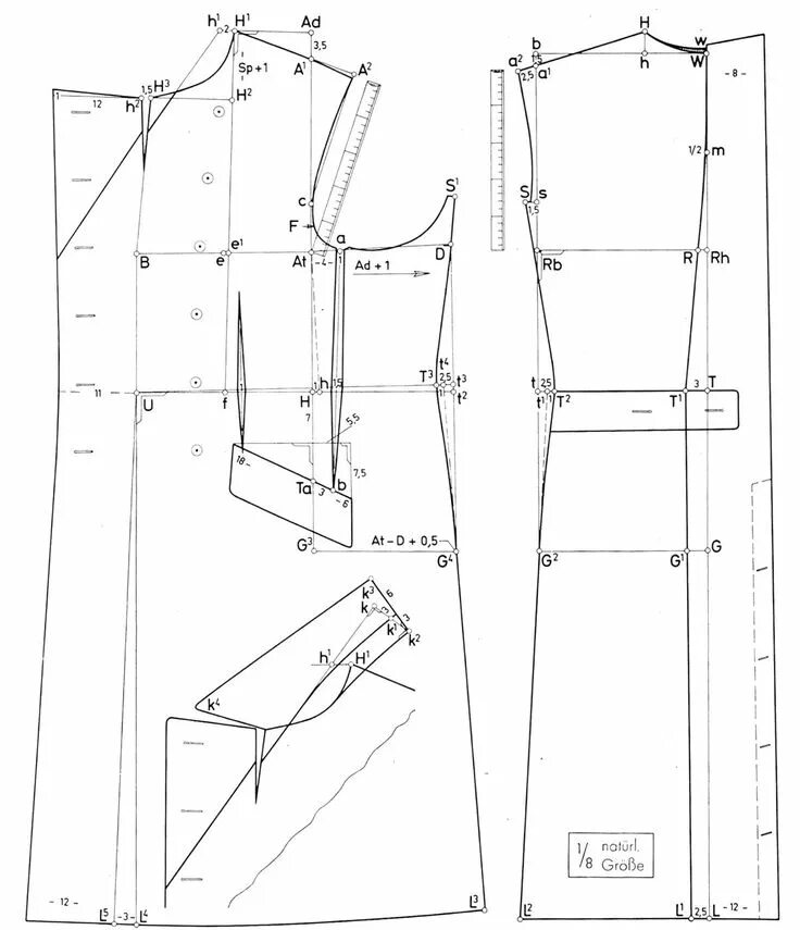 Построение выкройки мужского пальто Posted Image Jacket pattern sewing, Jacket pattern, Coat pattern sewing