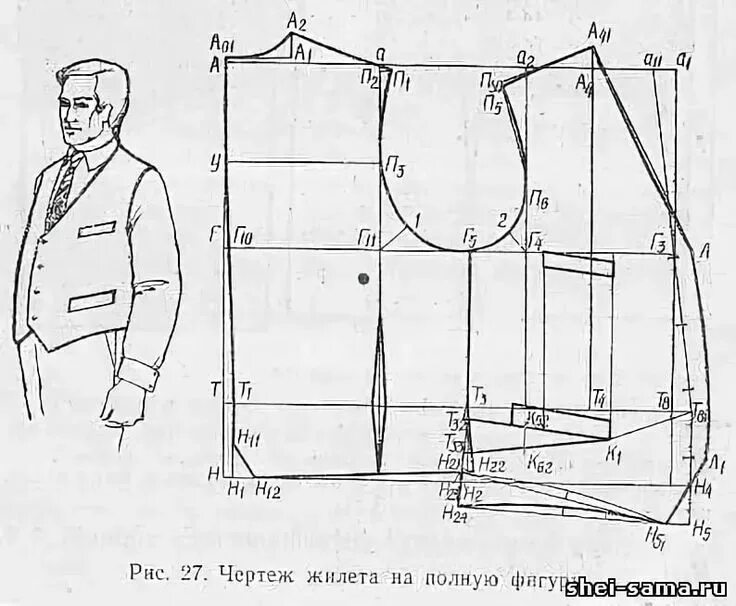 Построение выкройки мужского жилета классического выкройка жилета для мужчины с животом: 10 тыс изображений найдено в Яндекс.Карти