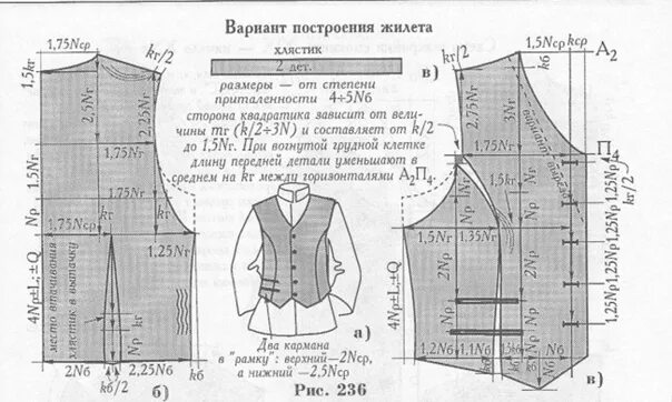 Построение выкройки мужского жилета классического жилет - Фотография 6 из 64 ВКонтакте