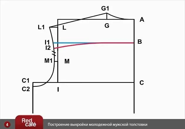 Построение выкройки мужской футболки Построение выкройки "Молодежной мужской толстовки" OK.RU Выкройки, Шитье, Толсто