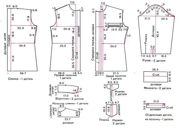 Построение выкройки мужской рубашки начиная с проймы Готовая выкройка женской рубашки для скачивания
