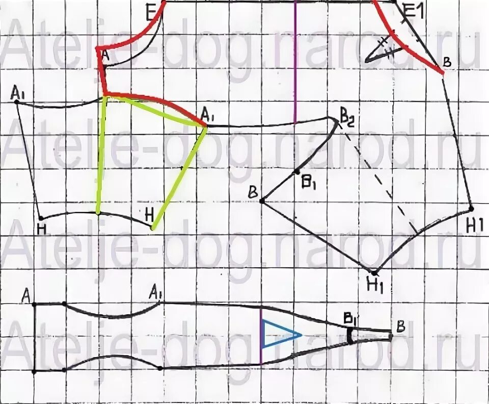 Построение выкройки основы одежды для собак одежда - modapess -модная собачка Одежда для собак, Свитер для собак, Одежда для