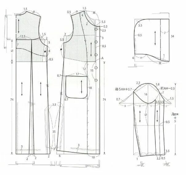 Построение выкройки пальто женского прямого силуэта Шитье простые выкройки простые вещи Пальто, Выкройки, Шитье